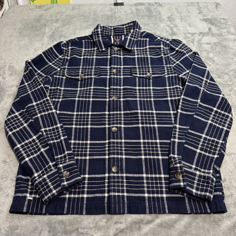 Untuckit Heavyweight Cotton Whitacker LS Flannel Shirt Mens M Preppy‎ Work